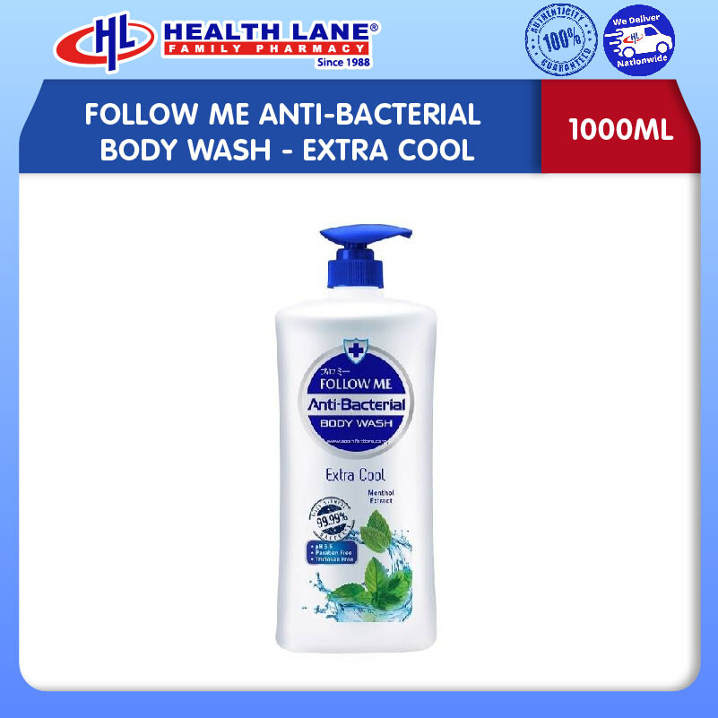 FOLLOW ME ANTI-BACTERIAL BODY WASH- EXTRA COOL (1000ML)